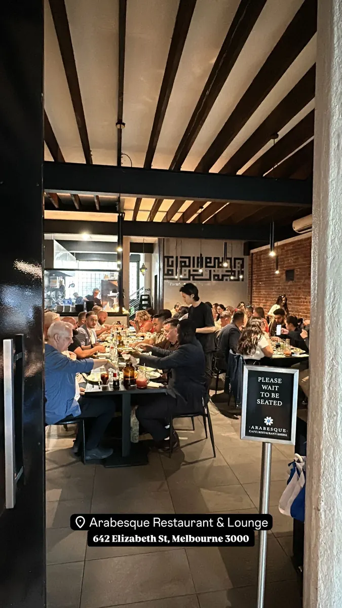 A full house in the downstairs dining room