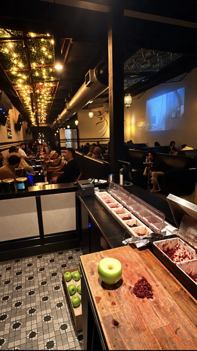 The upstairs lounge on a busy night